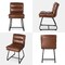 Set of 2/4 Mid-Century Modern Leatherette Solid Back Dining Chair with V-shaped Solidwood Legs